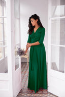 Vestido cruzado tipo swing para mujer