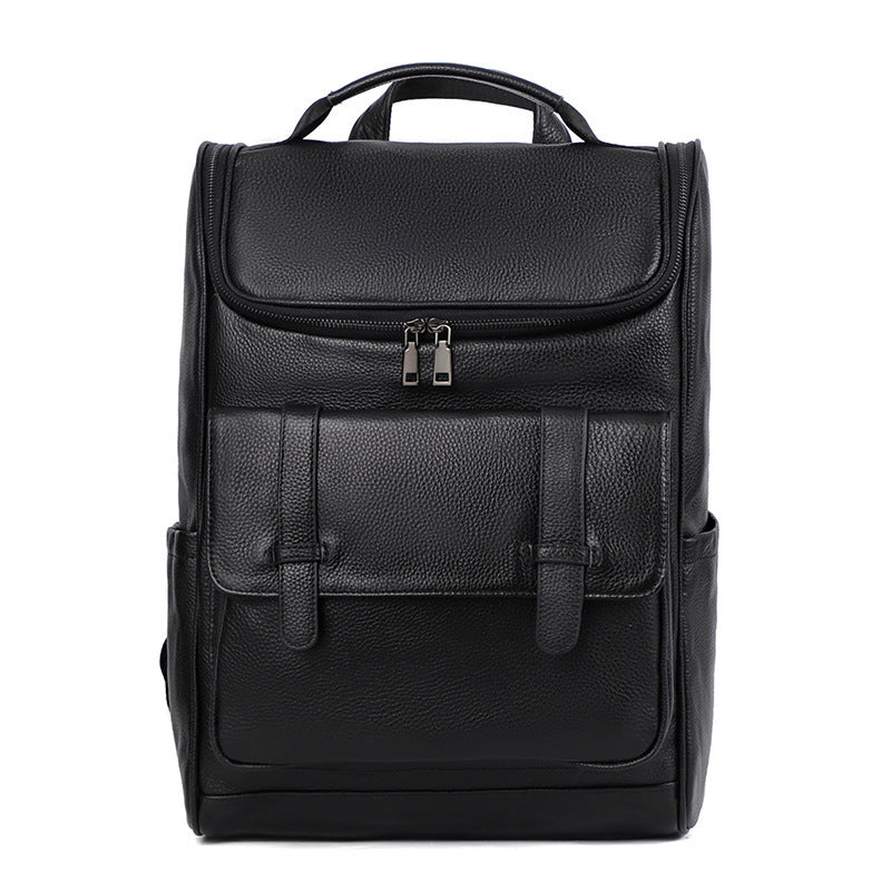 Top Layer Backpackage Genuine Leather Large Capacity