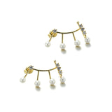 Natural Pearl Earrings Fashion OL Simple - Dazpy