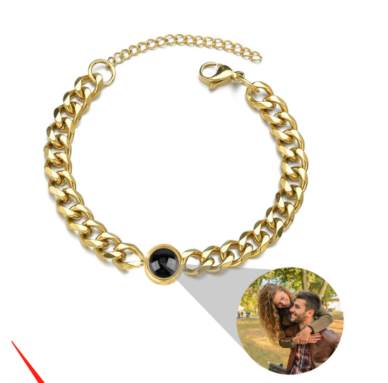 Couple Projection Bracelet Custom Text - Dazpy