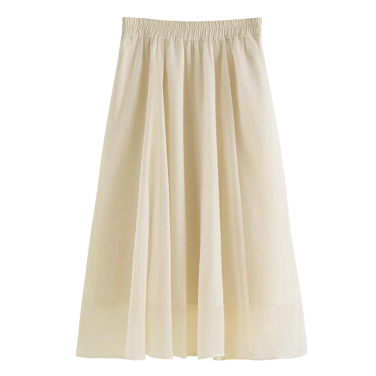 Summer Chic Elastic Waist A-Line Tutu Skirt