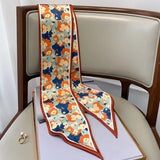 Floral Silk-Feel Long Scarf - Versatile Accessory for All Seasons