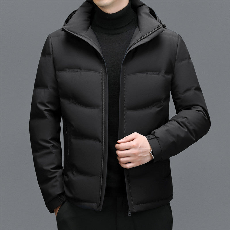 Chaqueta de plumón gruesa desmontable para hombre