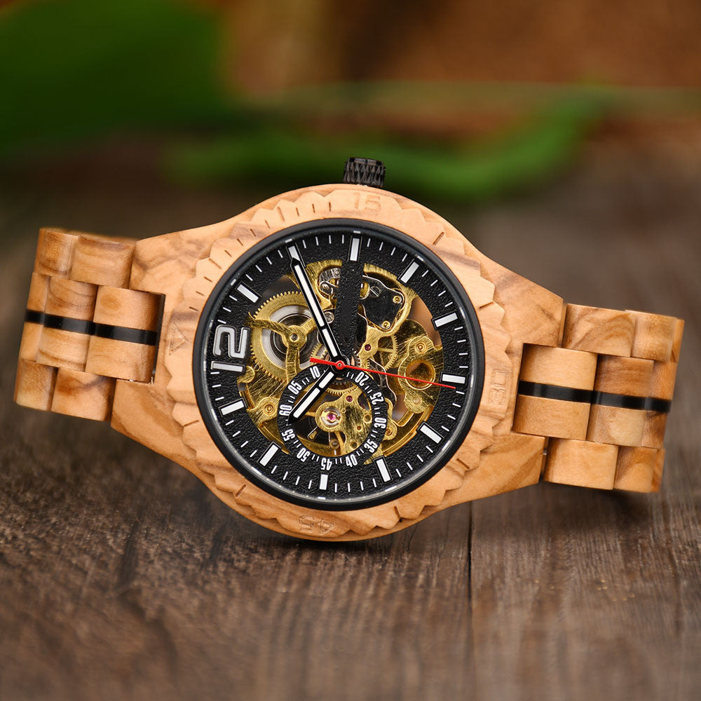 Fully Automatic Wooden Mechanical Watch - Dazpy