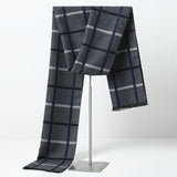 Luxurious Plaid Men's Cashmere Scarf