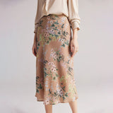 Chiffon Floral A-Line Skirt for Women