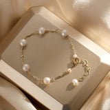 Natural Freshwater Pearl Bracelet Female Ins Niche Design Set - Dazpy