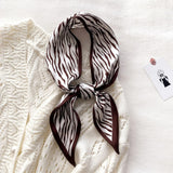 Luxurious Zebra Print Silk-Feel Scarf