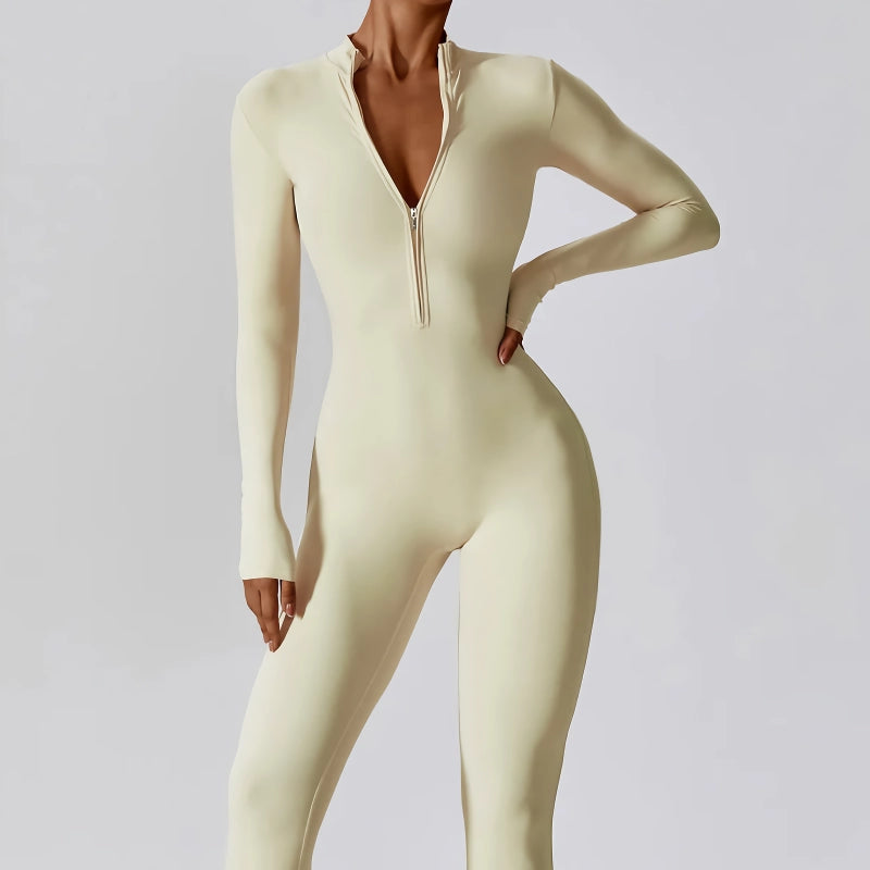 Women's High-Performance Zipper Long Sleeve Bodysuit