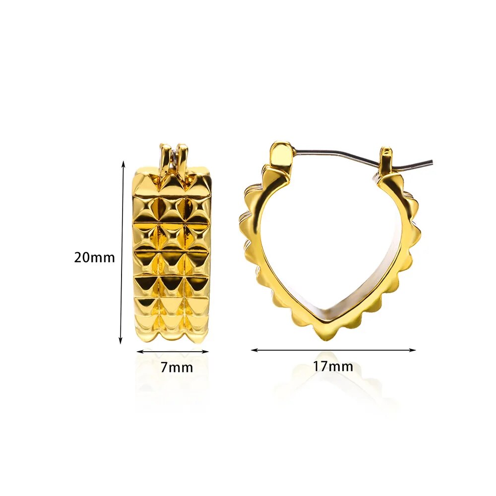 Goldfarbene Creolen aus Edelstahl