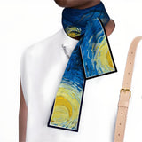 Van Gogh Inspired Skinny Silk Scarf