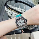 Hollow Full Diamond Luxury Women's Watch Silicone - Dazpy