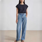 Vintage High Waist Blue Jeans for Women