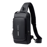 Rechargeable Password Anti-theft Large Capacity Diagonal Chest Bag - Dazpy