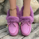 Zapatos de invierno sin cordones y tacón bajo para mujer