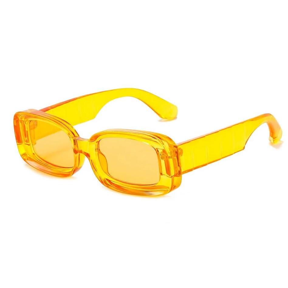 Stylische transparente Retro-Sonnenbrille aus Kunststoff