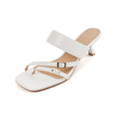 Leather High Heel Open Toe Sandals