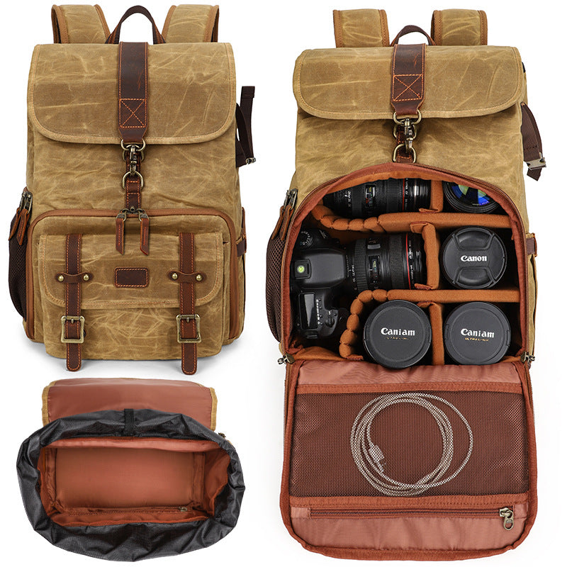 Shoulder Camera Bag Simple Canvas SLR Digital Camera Pure Color Notebook - Dazpy