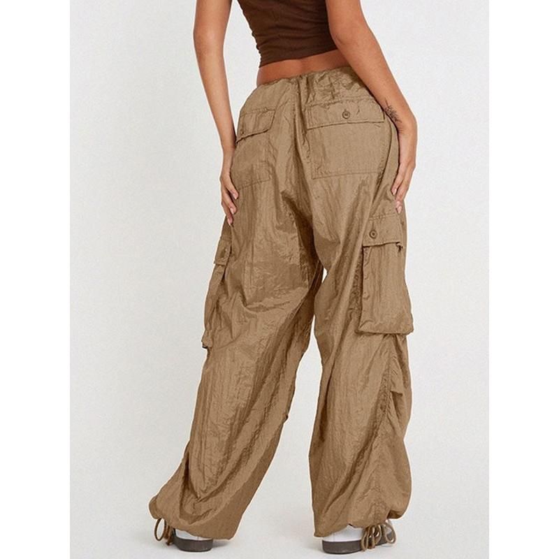 High Waist Safari Style Cargo Pants