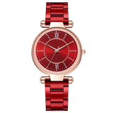 Exquisito reloj de cuarzo para mujer en acero inoxidable y oro rosa