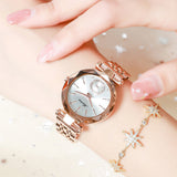 Ladies Quartz Wrist Crystal Women's Watch - Dazpy