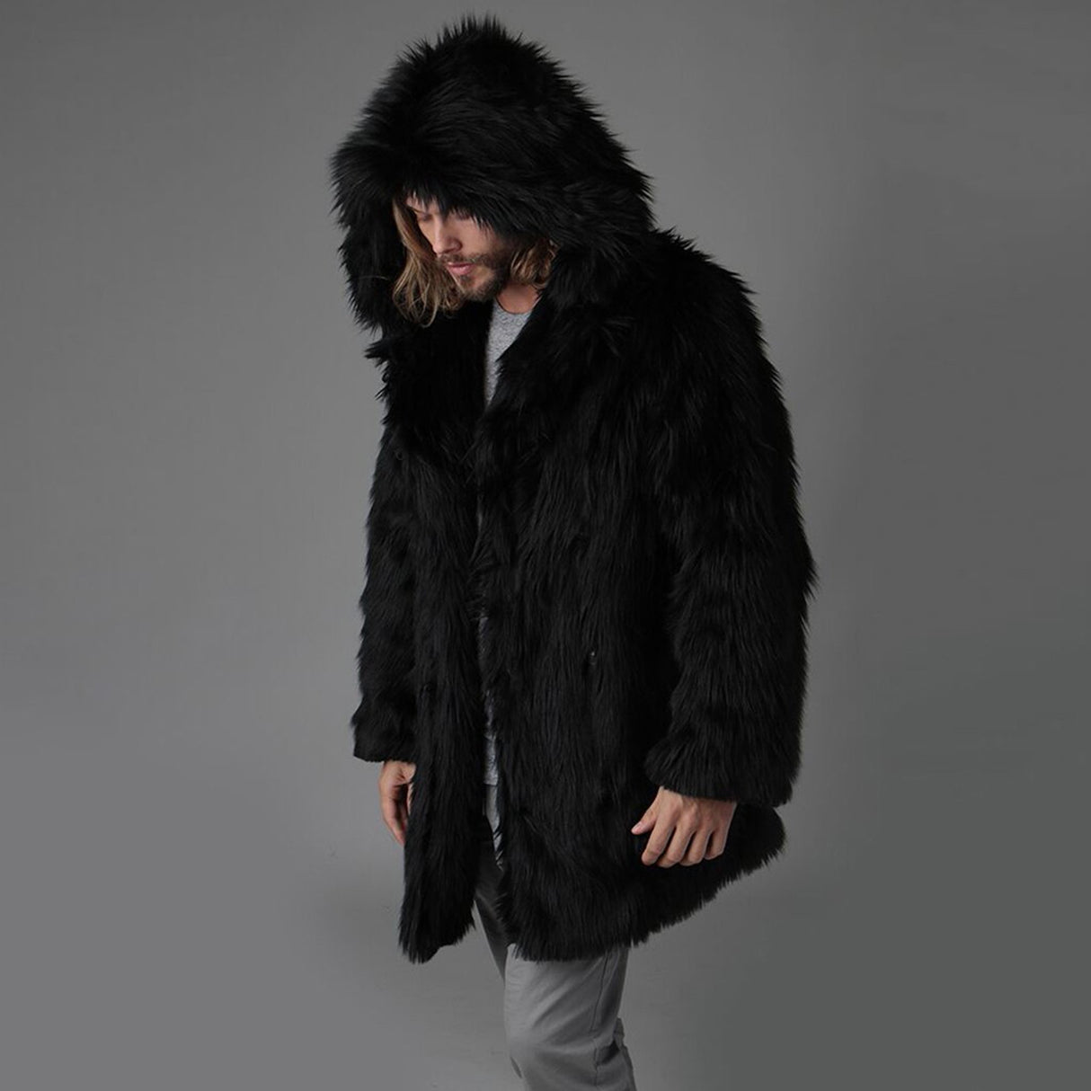 Fashionable Temperament Men's Faux Fur Jacket To Keep Warm