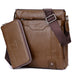 One Shoulder Men's Leather Bag Crossbody Business Briefcase - Dazpy