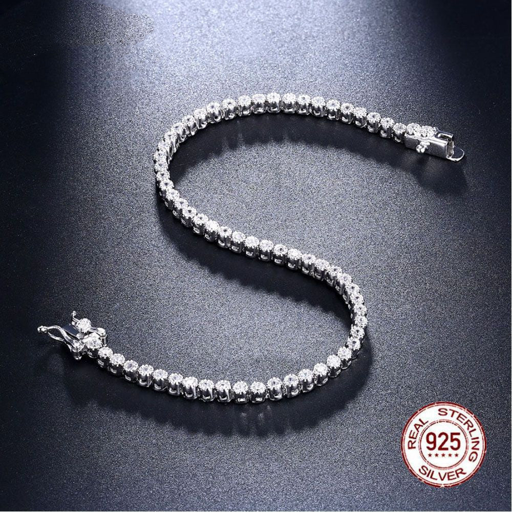 Women's Fashion Sterling Silver Zircon Bracelet - Dazpy