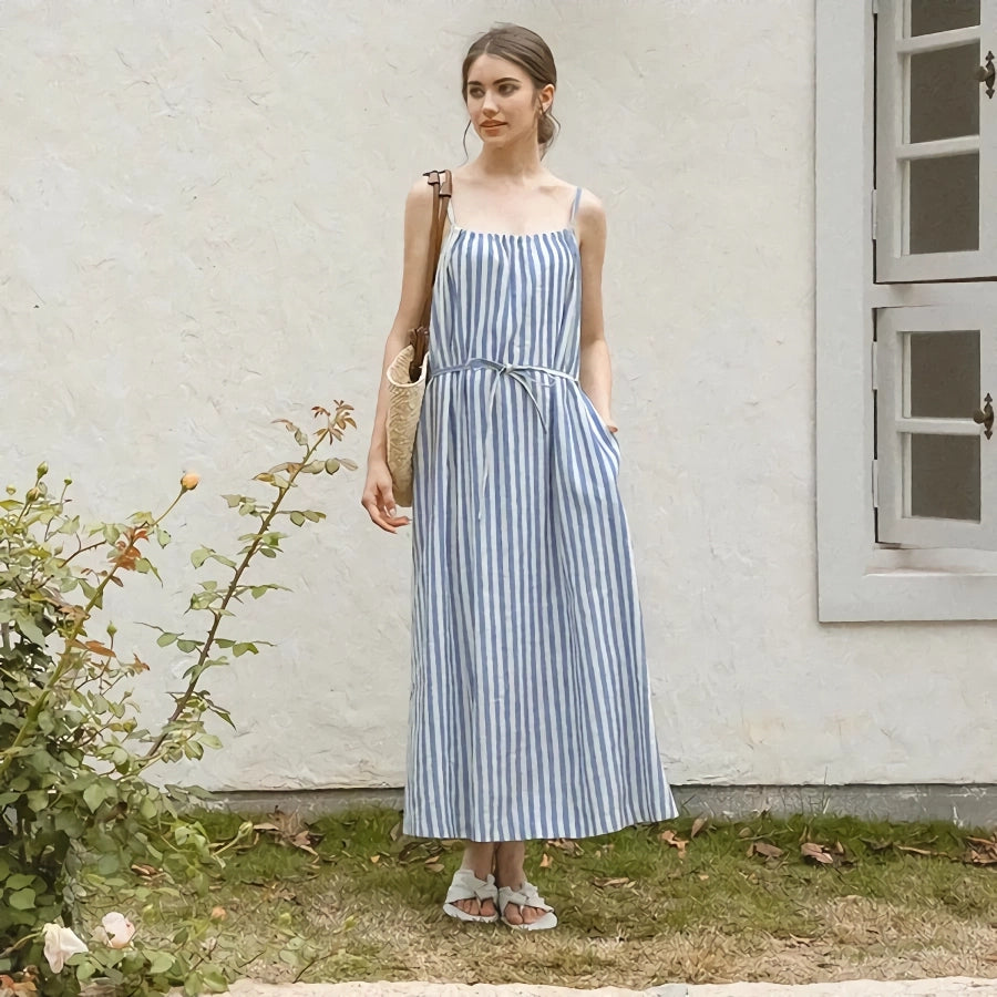 Chic Striped Maxi Dress