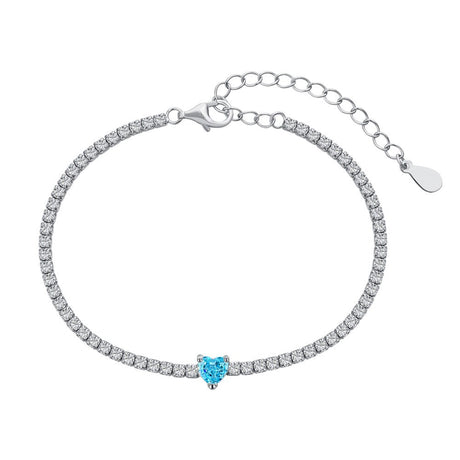 S925 Sterling Silver Diamond Love Bracelet Female - Dazpy