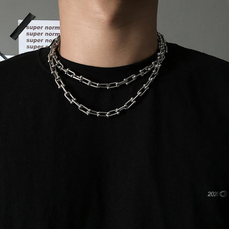 Men's U-shaped Spliced Clavicle Necklace - Dazpy