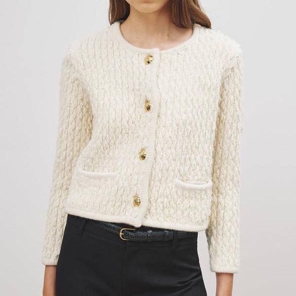 Elegant O-Neck Knitted Cardigan for Women