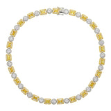 New Round Rectangular Zircon Necklace - Dazpy