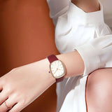 Elegant Small Square Plate Women's New Quartz Belt Watch - Dazpy