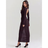 Elegantes plissiertes Maxikleid