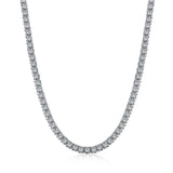 Single Row Diamond Inlaid Zircon Full Diamond Tennis Chain - Dazpy