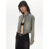 Retro Distressed Short Jacket