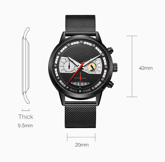 Men's Fashion Trend Multifunctional Sports Waterproof Quartz Watch - Dazpy