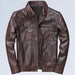 Lapel Motorcycle Leather Men's Casual Retro Leather Jacket Coat