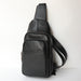 Black Top Layer Cow Leather Japanese Casual Bag - Dazpy