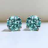 Fashion Earrings 925 Silver High Carbon Diamond - Dazpy