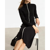 Elegant Autumn A-line Sweater Dress