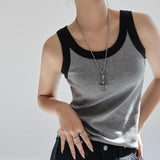 Knitted Ribbed Cotton Camisole for Women