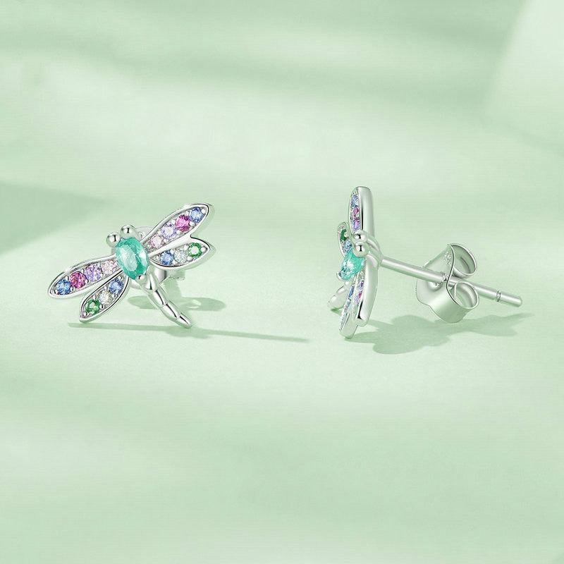 Women's Insect Plated Platinum Earrings - Dazpy