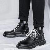 High Quality Men's Leather Ankle Boots for Outdoor Work