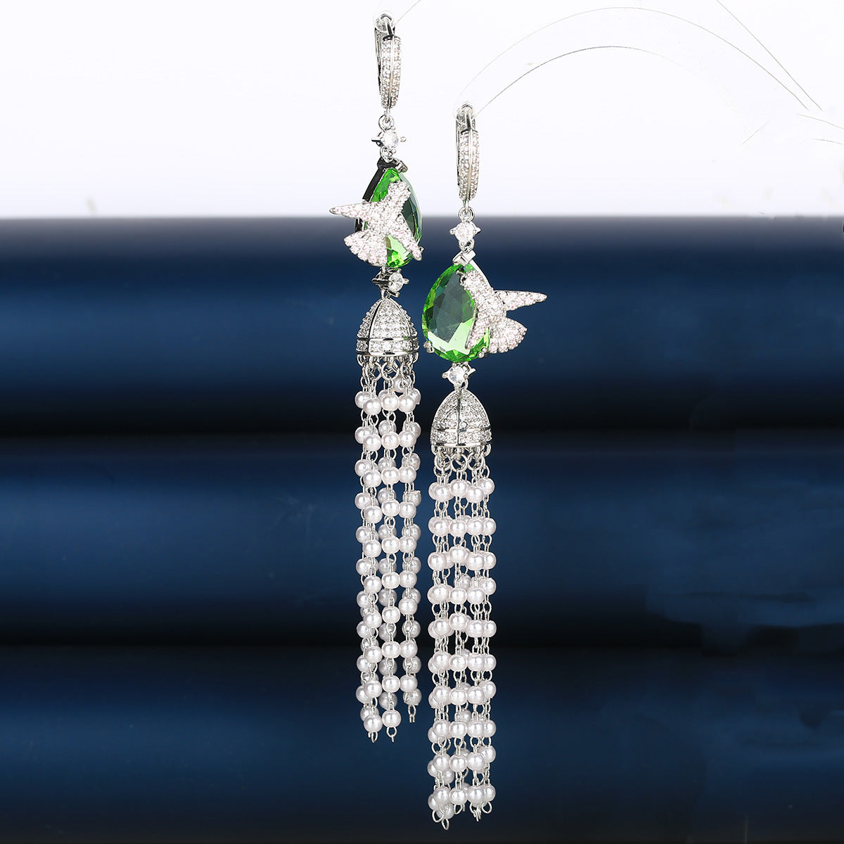 Pearl Tassel Long Earrings Female - Dazpy