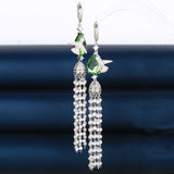 Pearl Tassel Long Earrings Female - Dazpy