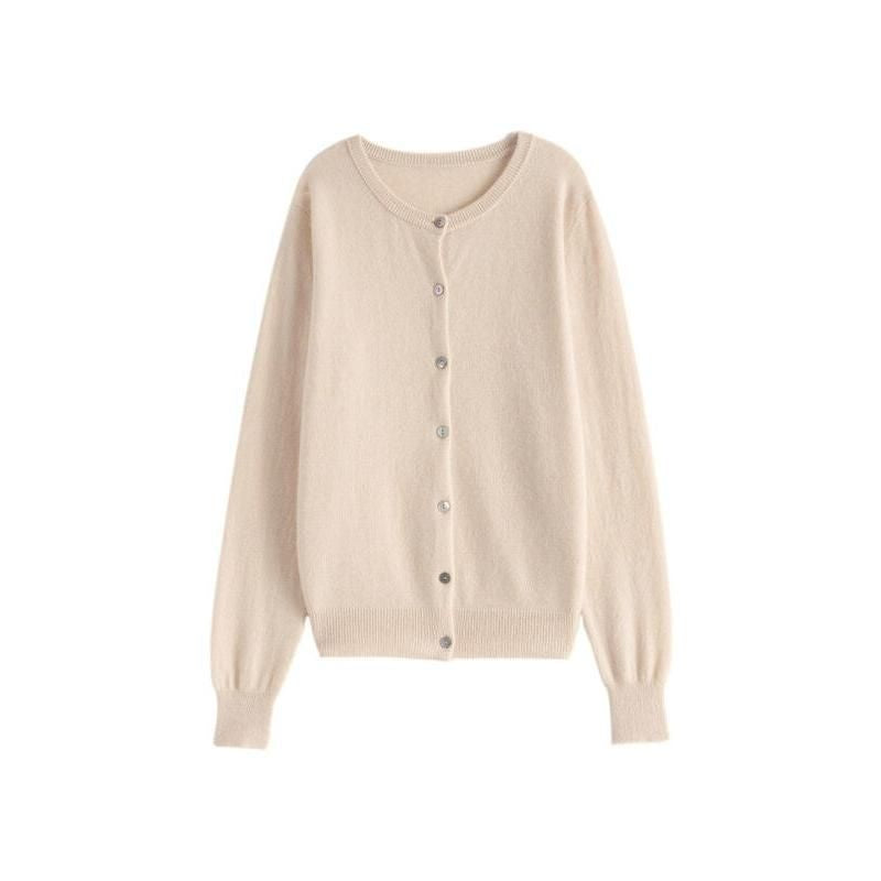 Einreihiger Cardigan aus 100 % Wolle für Damen