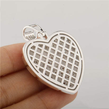 925 Silver Heart Shaped Zircon Pendant - Dazpy