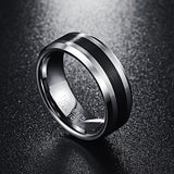 Surface Brushed Black Fashionable Men's Ring - Dazpy